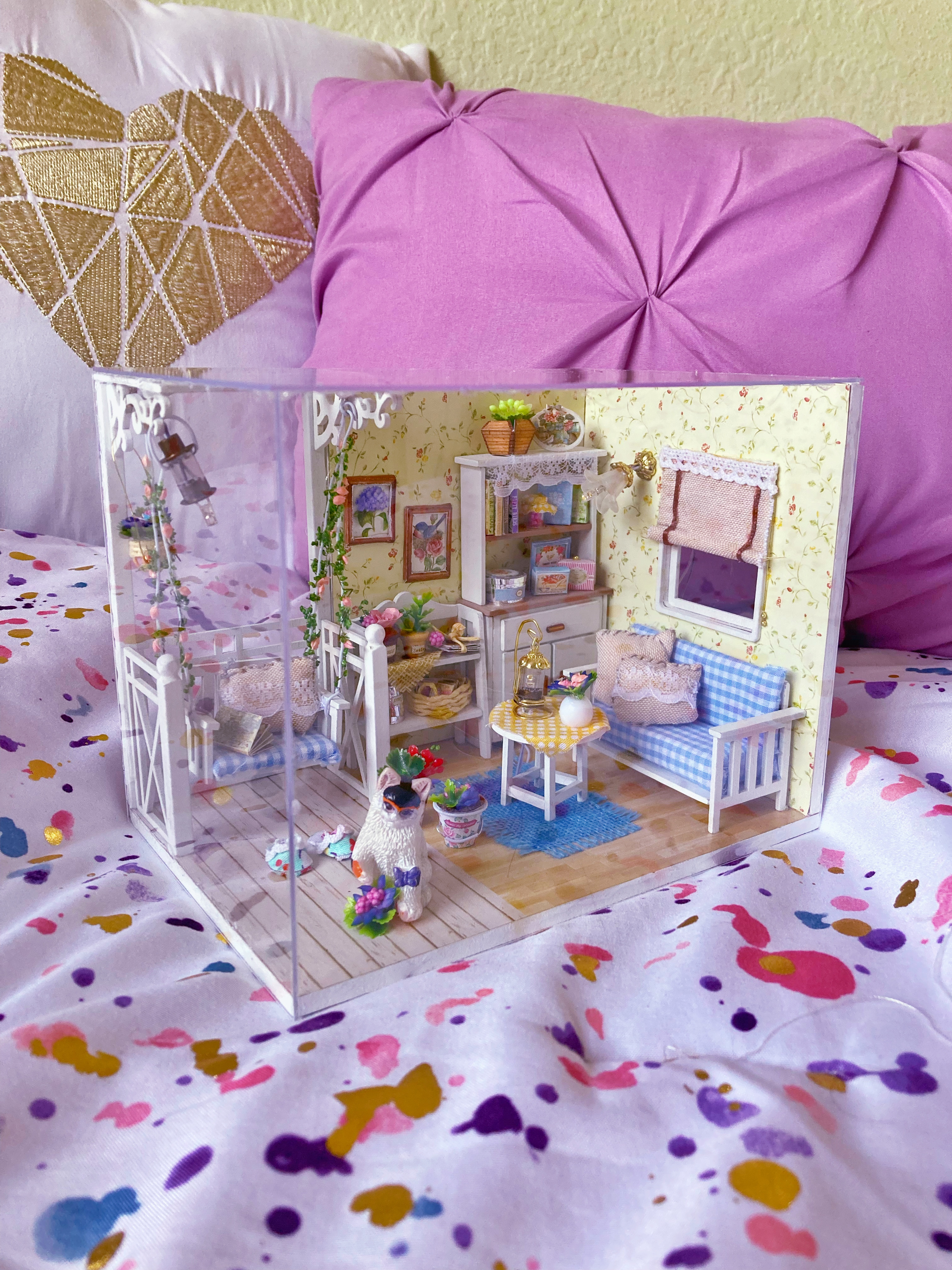 A photo of a miniature dollhouse kit that I built.